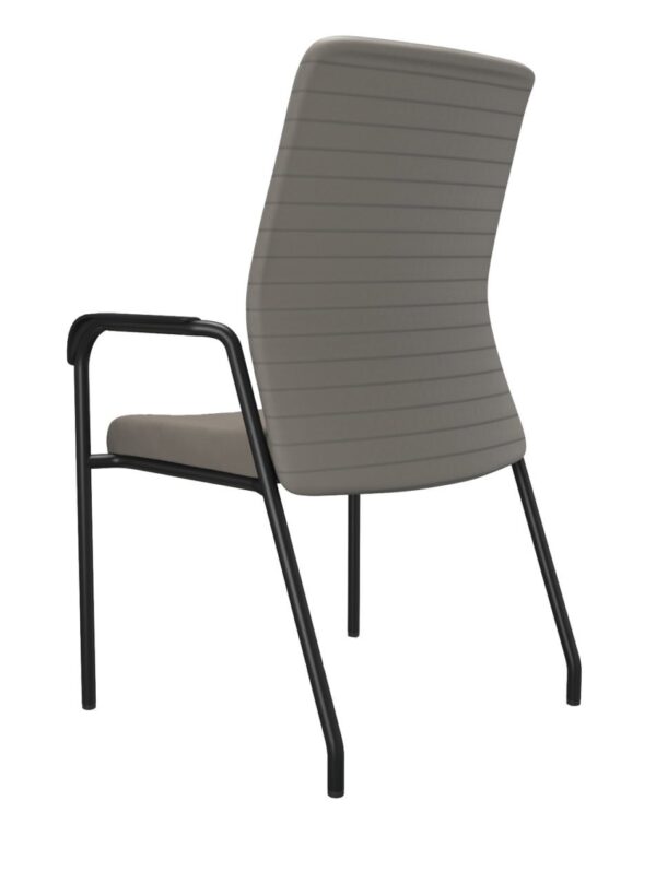 iCentric Mesh Guest Chair with Arms from ergoCentric. Equipped with Black Frame and Beige Seat