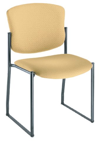 iCentric Stacker Armless from ergoCentric. Equipped with Black Frame and Yellow Seat