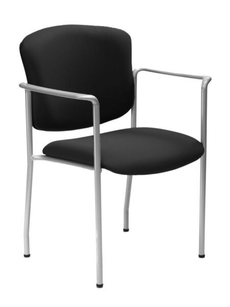 iCentric Stacker with Arms from ergoCentric. Equipped with Chrome Frame and Black Seat